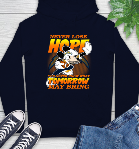 Los Angeles Chargers NFL Football Mickey Disney Never Lose Hope Hoodie 4 Los Angeles Chargers NFL Football Mickey Disney Never Lose Hope Hoodie - Image 4