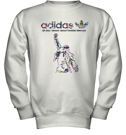 Adidas All Day I Dream About Freddie Mercury Floral Youth Sweatshirt