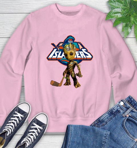 New York Islanders NHL Hockey Groot Marvel Guardians Of The Galaxy Sweatshirt 9
