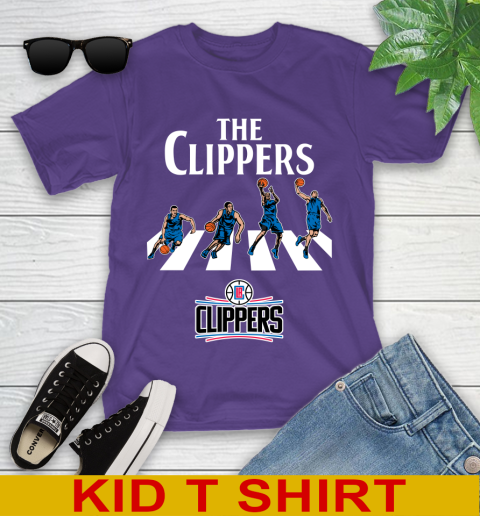 NBA Basketball LA Clippers The Beatles Rock Band Shirt Youth T-Shirt 3