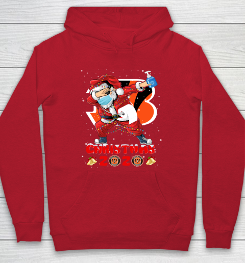 Cincinnati Bengals Funny Santa Claus Dabbing Christmas 2020 NFL Hoodie 7