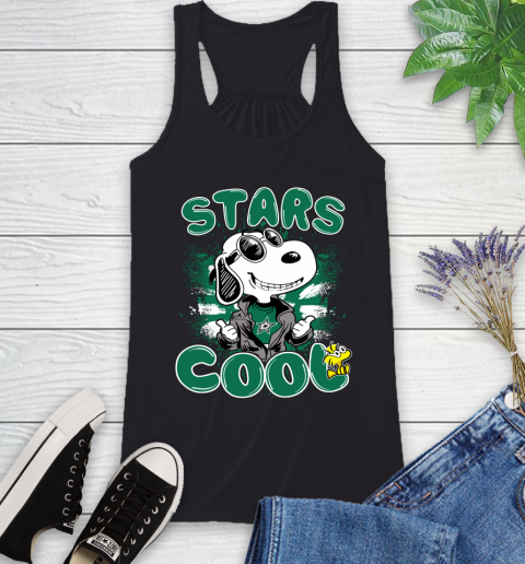 NHL Hockey Dallas Stars Cool Snoopy Shirt Racerback Tank