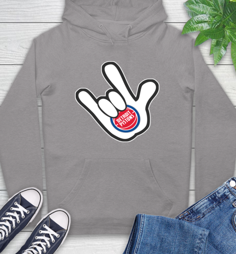Detroit Pistons NBA Basketball Mickey Rock Hand Disney Hoodie 6