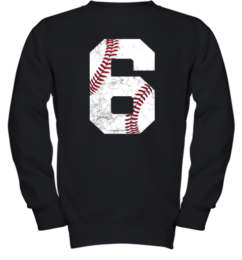 Kids 6th Birthday Shirt Baseball Boys Kids Six 6 Sixth Gift Youth Sweatshirt