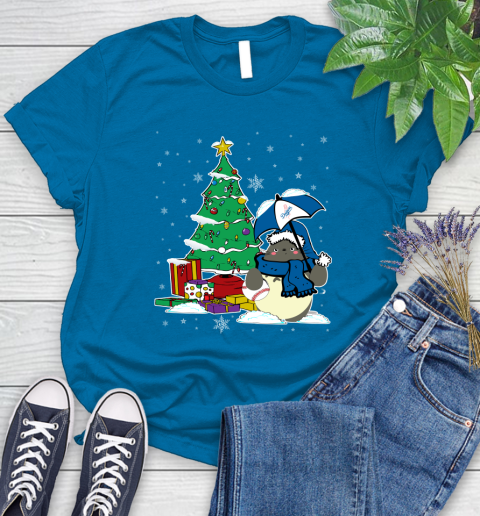 Los Angeles Dodgers MLB Baseball Cute Tonari No Totoro Christmas Sports Women's T-Shirt 10