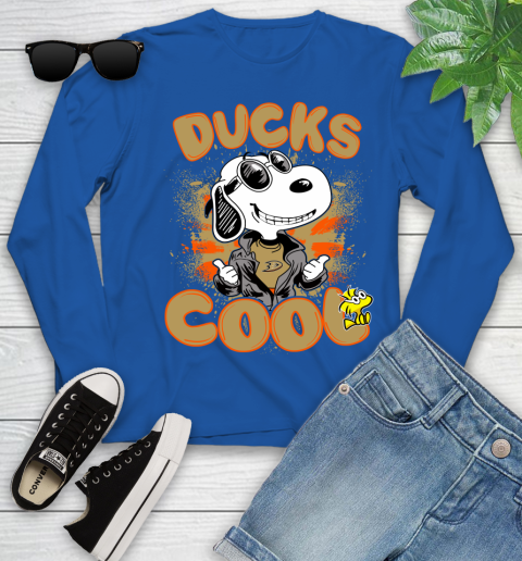 NHL Hockey Anaheim Ducks Cool Snoopy Shirt Youth Long Sleeve 9