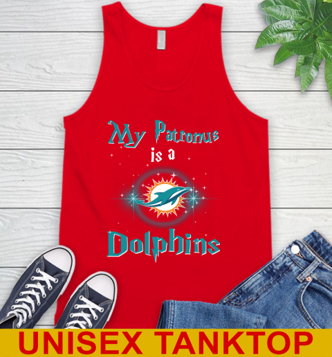 NFL Football Harry Potter My Patronus Is A Miami Dolphins Tank Top Tee For Sports