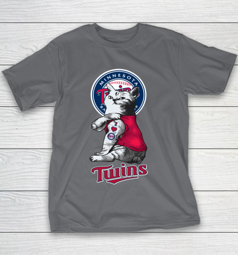 MLB Baseball My Cat Loves Minnesota Twins Youth T-Shirt 5