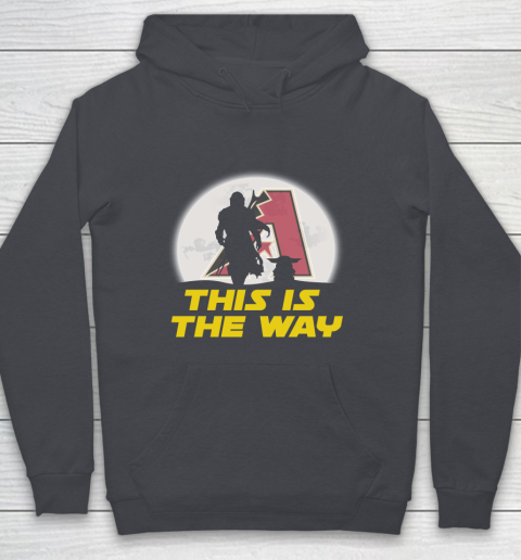 Arizona Diamondbacks MLB Baseball Star Wars Yoda And Mandalorian This Is The Way Youth Hoodie 5