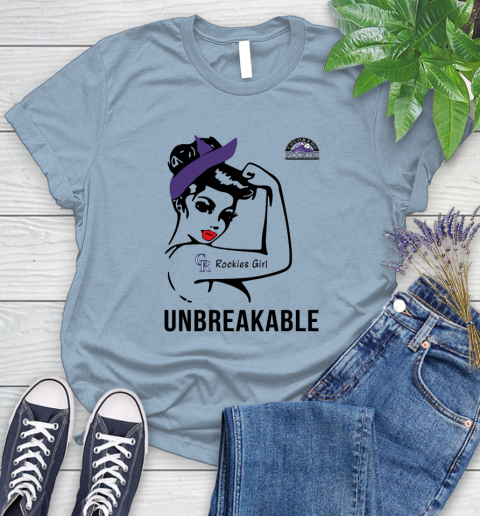 MLB Colorado Rockies Girl Unbreakable Baseball Sports Women's T-Shirt 6