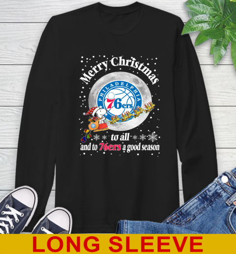 Philadelphia 76ers Merry Christmas To All And To 76ers A Good Season NBA Basketball Sports Long Sleeve T-Shirt