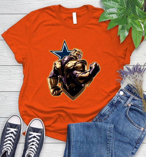 NFL Thanos Avengers Endgame Football Sports Dallas Cowboys Women's T-Shirt 4