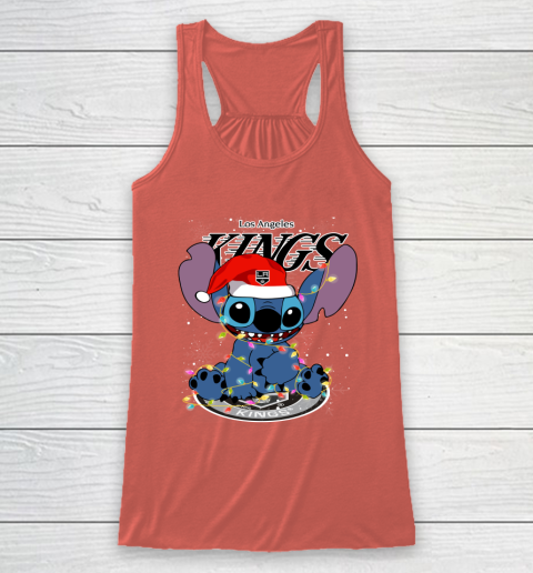 Los Angeles Kings NHL Hockey noel stitch Christmas Racerback Tank 2