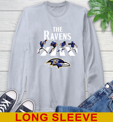 NFL Football Baltimore Ravens The Beatles Rock Band Shirt Long Sleeve T-Shirt 6
