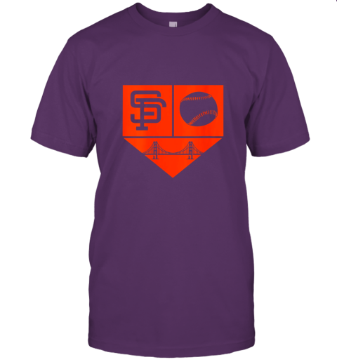 t43x womens san francisco baseball home plate vintage sf the city gift jersey t shirt 60 front team purple