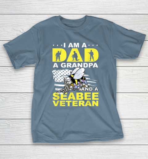 Grandpa Funny Gift Apparel  I'm A Dad A Grandpa And Navy Seabee Veteran T-Shirt 6