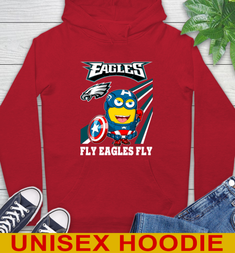 NFL Football Philadelphia Eagles Captain America Marvel Avengers Minion Shirt Hoodie 10