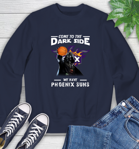 NBA Come To The Dark Side We Have Phoenix Suns Star Wars Darth Vader Basketball Sweatshirt 2