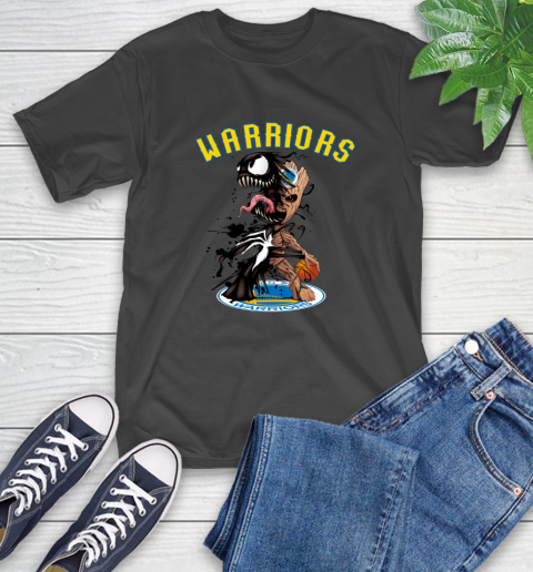NBA Golden State Warriors Basketball Venom Groot Guardians Of The Galaxy T-Shirt 2