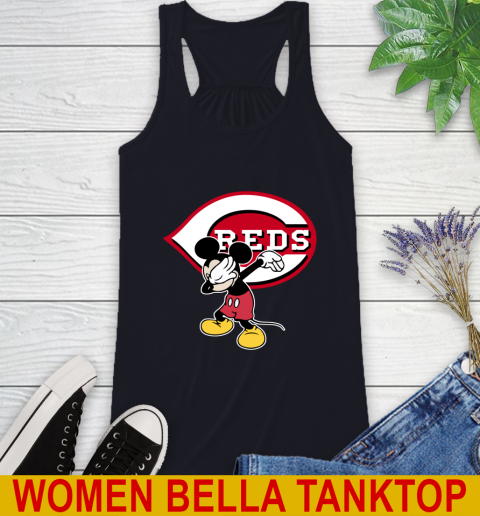 Cincinnati Reds MLB Baseball Dabbing Mickey Disney Sports Racerback Tank 11 Cincinnati Reds MLB Baseball Dabbing Mickey Disney Sports Racerback Tank - Image 11