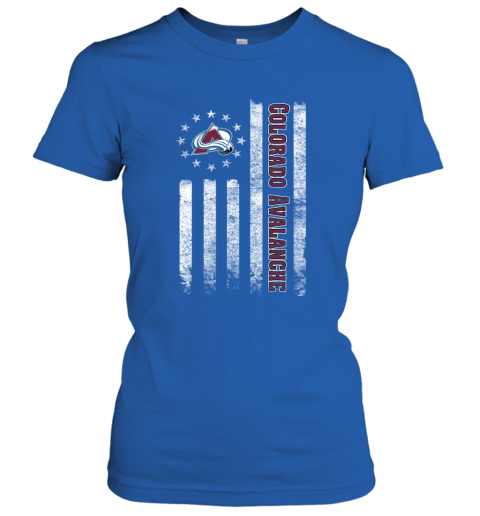 NHL American Flag Hockey Sports Colorado Avalanche Women's T-Shirt 4