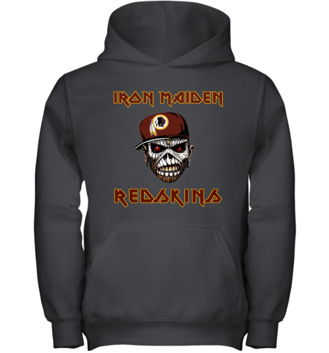 NFL Washington Redskins Iron Maiden Rock Band Music Football Sports KFU3XXp0DmM youth hoodie 43 95 151514 front black