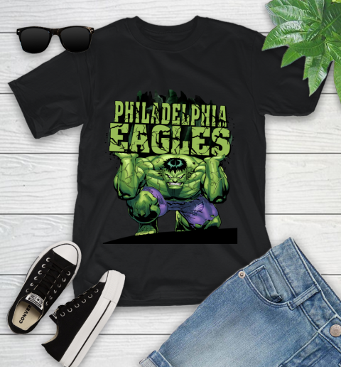 Philadelphia Eagles NFL Football Incredible Hulk Marvel Avengers Sports Youth T-Shirt 2