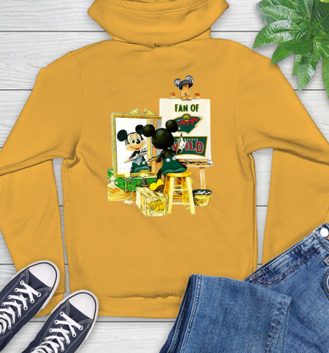 NHL Hockey Minnesota Wild Mickey Drawing Shirt 14