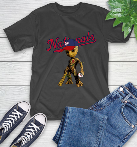 MLB Washington Nationals Groot Guardians Of The Galaxy Baseball T-Shirt 2