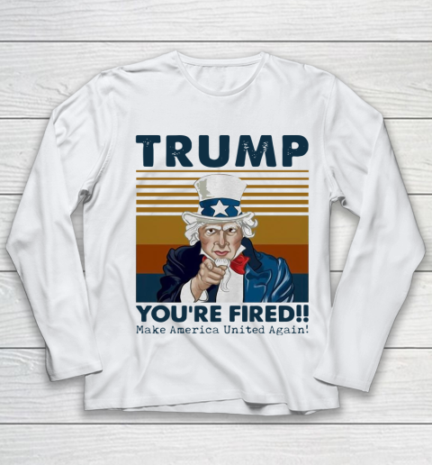Trump you are fired make America United again vintage retro Youth Long Sleeve