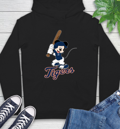 MLB Baseball Detroit Tigers Cheerful Mickey Mouse Shirt Hoodie