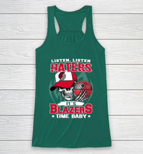 Listen Haters It is BLAZERS Time Baby NBA Racerback Tank 5
