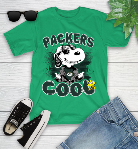 NFL Football Green Bay Packers Cool Snoopy Shirt Youth T-Shirt 7