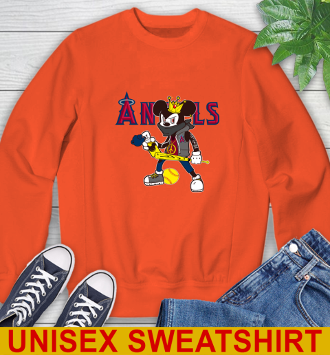 Los Angeles Angels MLB Baseball Mickey Peace Sign Sports Sweatshirt 4