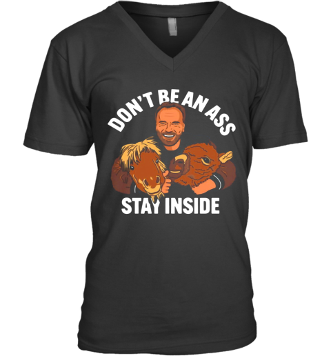 Arnold Don'T Be An Ass Stay Inside V-Neck T-Shirt