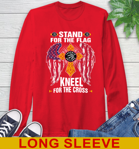 NBA Basketball Toronto Raptors Stand For Flag Kneel For The Cross Shirt Long Sleeve T-Shirt 12