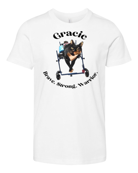 Gracie Cat Brave Strong Warrior Premium Youth T-shirt