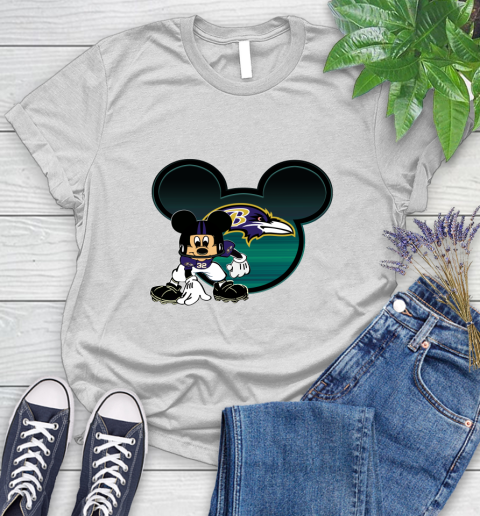 NFL Baltimore Ravens Mickey Mouse Disney Football T Shirt Women's T-Shirt