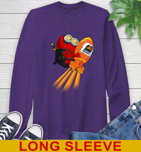 NBA Basketball Phoenix Suns Deadpool Minion Marvel Shirt Long Sleeve T-Shirt 5