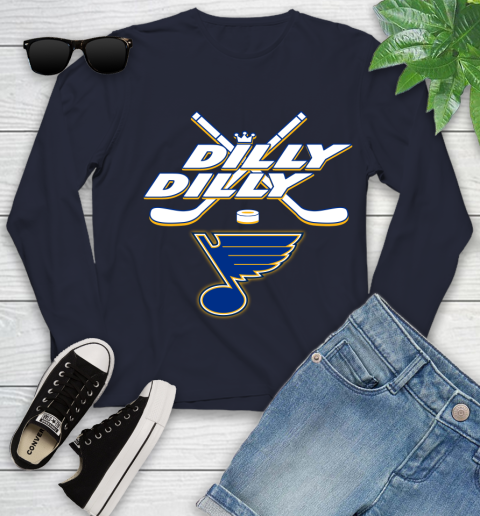 NHL St.Louis Blues Dilly Dilly Hockey Sports Youth Long Sleeve 3