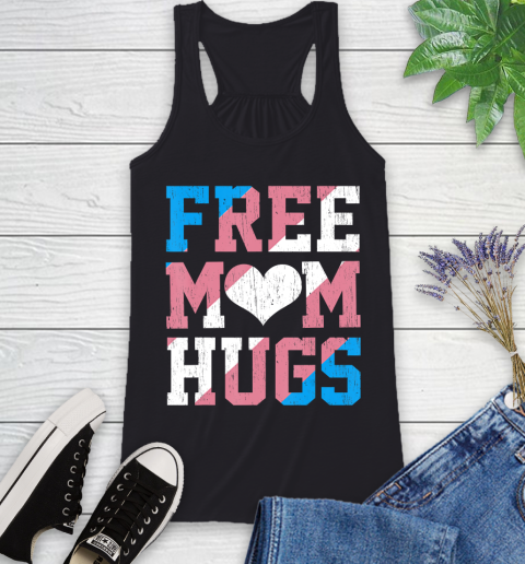 Nurse Shirt Vintage Free Mom Hugs Transgender Heart LGBT Pride Month T Shirt Racerback Tank