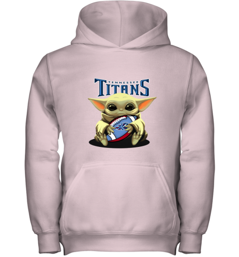 Baby Yoda Loves The Tennessee Titans vbzo baby yoda loves the tennessee titans youth hoodie 43 front light pink