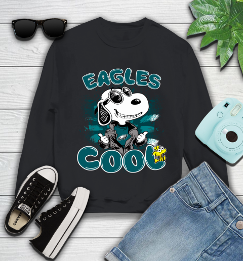 NFL Football Philadelphia Eagles Cool Snoopy Shirt Youth Sweatshirt