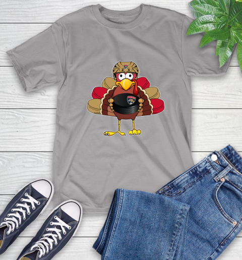 Florida Panthers Turkey Thanksgiving Day T-Shirt 6