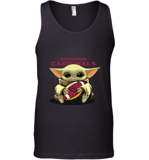 Baby Yoda Loves The Arizona Cardinals uis0 baby yoda loves the arizona cardinals unisex tank 17 front black