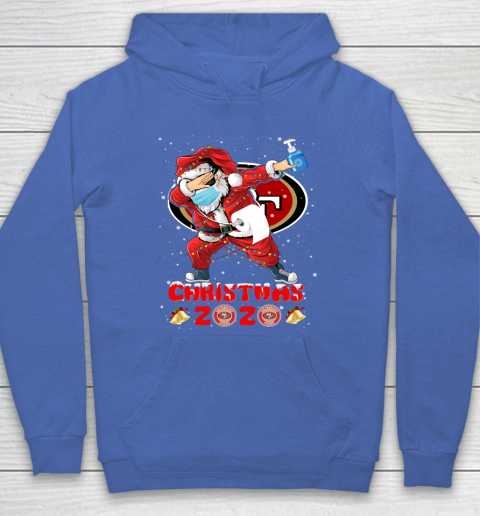 San Francisco 49ers Funny Santa Claus Dabbing Christmas 2020 NFL Hoodie 6
