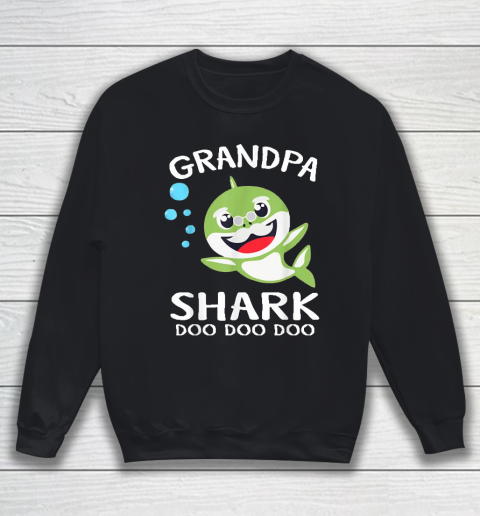 Grandpa Funny Gift Apparel  Grandpa Shark Funny Father's Day Gift Sweatshirt