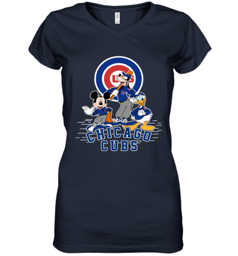 MLB Chicago Cubs Mickey Mouse Donald Duck Goofy Baseball T Shirt Youth T- Shirt