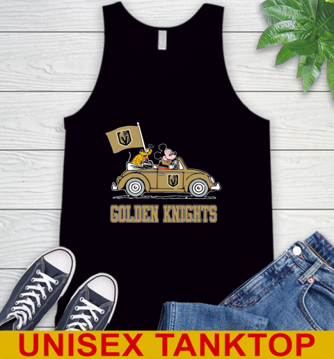 NHL Hockey Vegas Golden Knights Pluto Mickey Driving Disney Shirt Tank Top 2