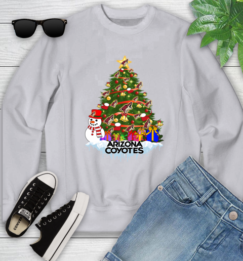 Arizona Coyotes Merry Christmas NHL Hockey Sports Youth Sweatshirt 4